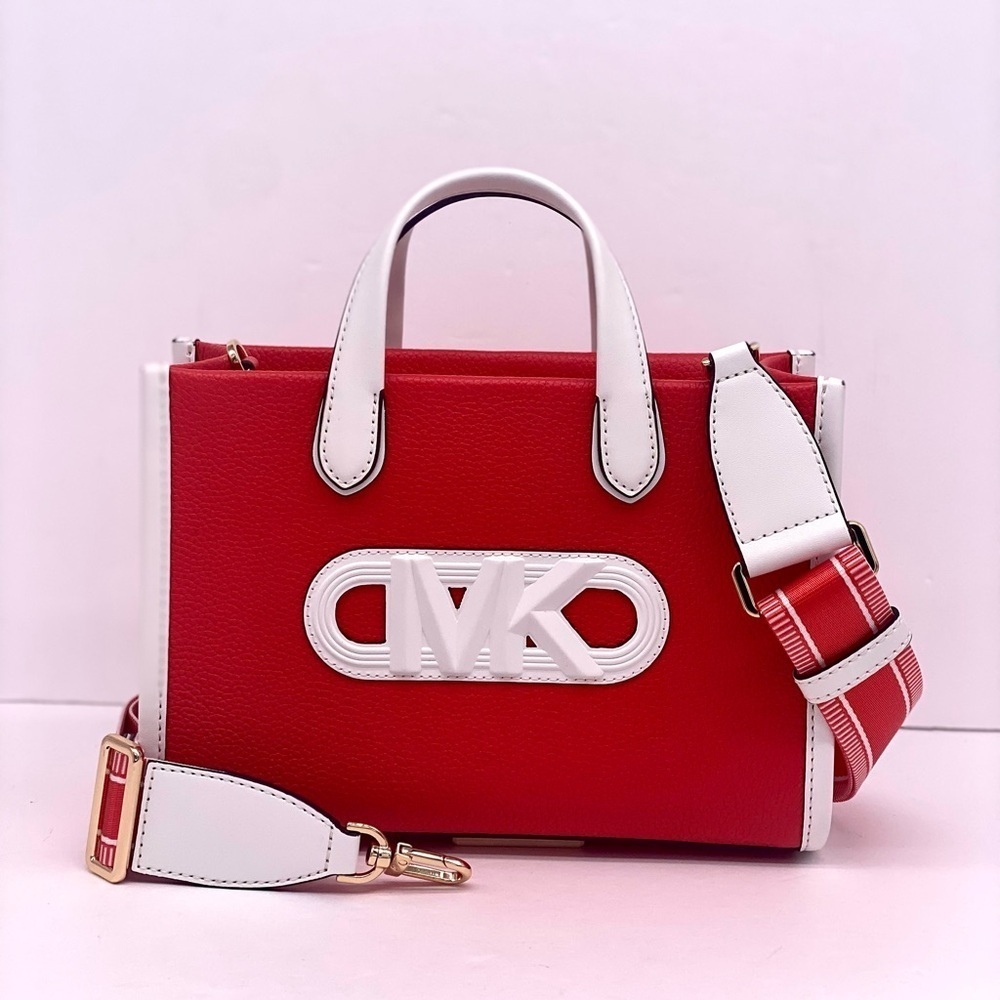 Michael Kors Gigi Small Embossed Pebbled Leather Messenger Bag - Picture 16 of 16